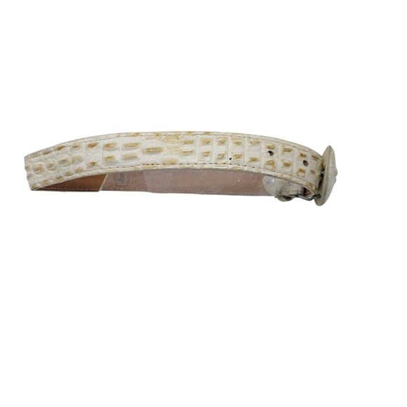 Vtg Donaldo Western Wear Cream Alligator Leather Belt Sz XS 24" Rodeo Cowboy‎ - Picture 9 of 12